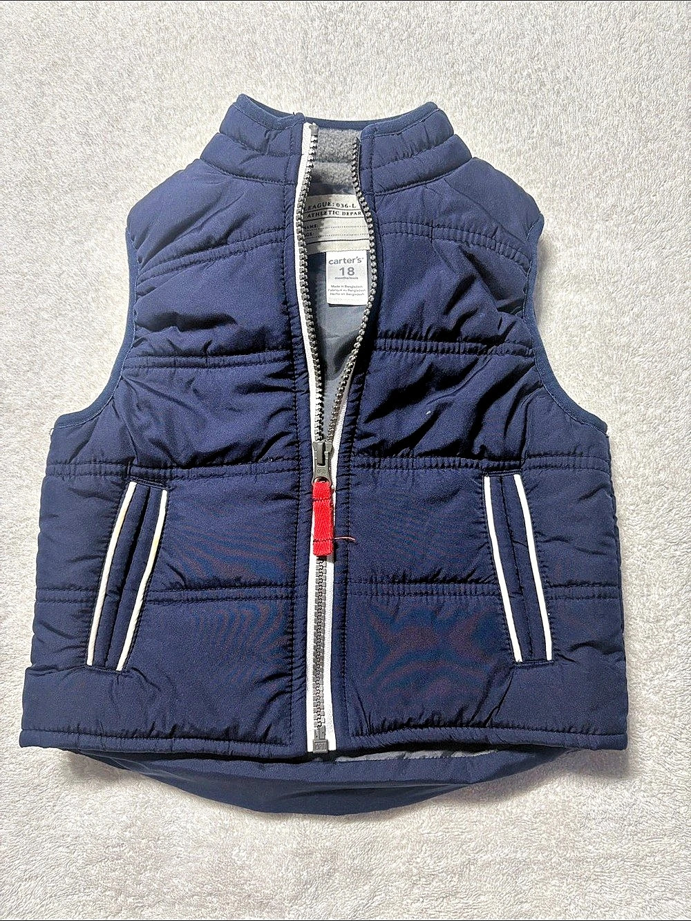 Carter's Athletic Department Quilted Vest Boys